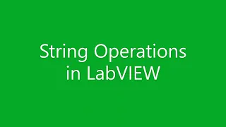 Simple String Operations in LabVIEW