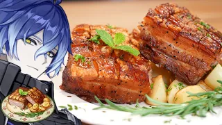 【原神料理】偏食妖精フリンズを唸らせたい❣ナド・クライ最強の肉料理「カリカリステーキ」再現 Genshin Impact Flins Crispy Roast