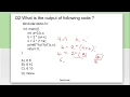 C MCQs on Operator