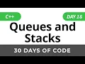 Day 18 Queues and Stacks - 30 Days of Code HackerRank Solutions