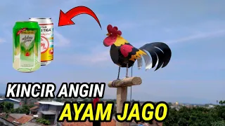 cara membuat kincir angin ayam jago dari kaleng minuman bekas irwana23