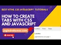 How to create tabs with CSS and JavaScript