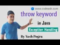 throw exception in java What is throw keyword in Java Exception handling in java