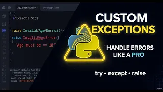 User Defined Exceptions in Python Custom Exception Handling Explained
