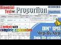 Perform Binomial test for one sample proportion by using SPSS