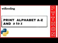 print letters a-z and A-Z print alphabet a-z and A-Z
