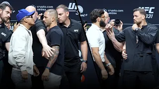 UFC 331 First Faceoffs Van vs Pantoja 2 Tsarukyan vs Ruffy MMA Fighting