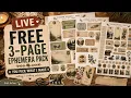 LIVE Cut Create Northern Ephemera FREE 3-Page Printable