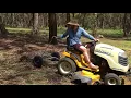 Stick rake for ride on mower or ATV