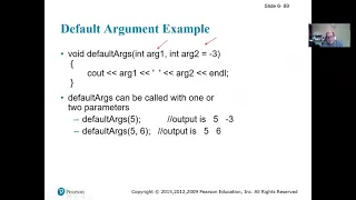 Savitch C Default Argument