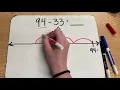Solving 2 Digit Subtraction Open Number Line NO Regrouping