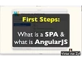 First Steps What is AngularJS and a SPA