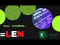 How to Count Characters in Microsoft Excel LEN FUNCTION