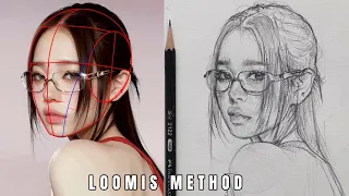 mastering facial drawing with the loomis method in just 8 minutes 