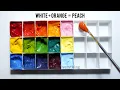 How to Create 21 New Colors Using Red Yellow Blue White Acrylic Paint Satisfying Color Mixing