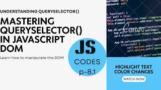 JS program using DOM querySelector in JS p-8 1