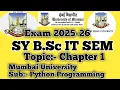 SYBSCIT SEM-3 Python Programming Chapter 1 SYBSC IT