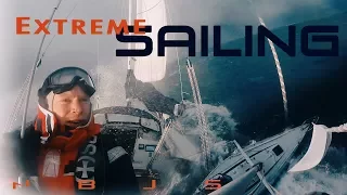 Extreme Sailing Conditions, Huge Waves, Stormy Weather!