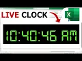 How to Create a LIVE Running Digital Clock in MS Excel Step-by-Step