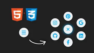 Animated Circular Navigation Menu using Html CSS