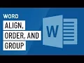 Word Aligning Ordering and Grouping Objects