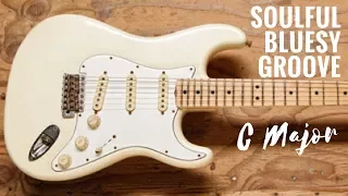 Soulful Bluesy Groove Guitar Backing Track Jam in C