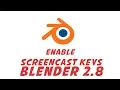 How to Enable ScreenCast Keys in Blender 2 8