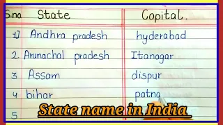 Download State name // write State name in English // how to write State name of India // india State name MP3