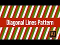 How to design colorful diagonal lines pattern Adobe illustrator tutorial