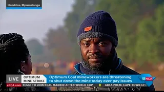 Optimum Coal mineworkers down tools