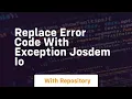 Replace Error Code with Exception josdem io