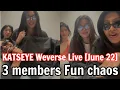 Download Lagu All sub, KATSEYE Weverse Live [June 22, 2025]. 3 members Sophia, Lara and Yoonchae. Fun chaos.