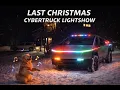 Jingle Rush Cybertruck Light Show with Dancing Golden Retriever