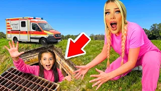 KLEINES MÄDCHEN steckt im GULLI fest 😱