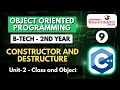 Lec 9 Constructor and Destructure OOPM B-Tech 2nd Year
