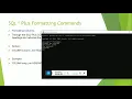 sql plus formatting commands