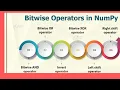 Numpy Bitwise Operators Python Bitwise operators using Numpy Python tutorial for beginners