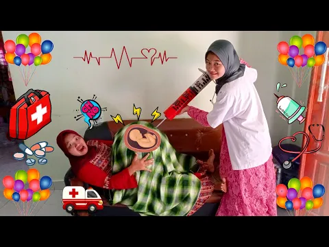 Download MP3 Drama Lucu🤣😂🎈 Ibu Hamil melahirkan di bantu bu bidan baru