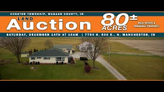 Metzger Auction Land Auction Featuring 80 - Acres in North Manchester IN www MetzgerAuction com