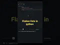 Flatten lists in python
