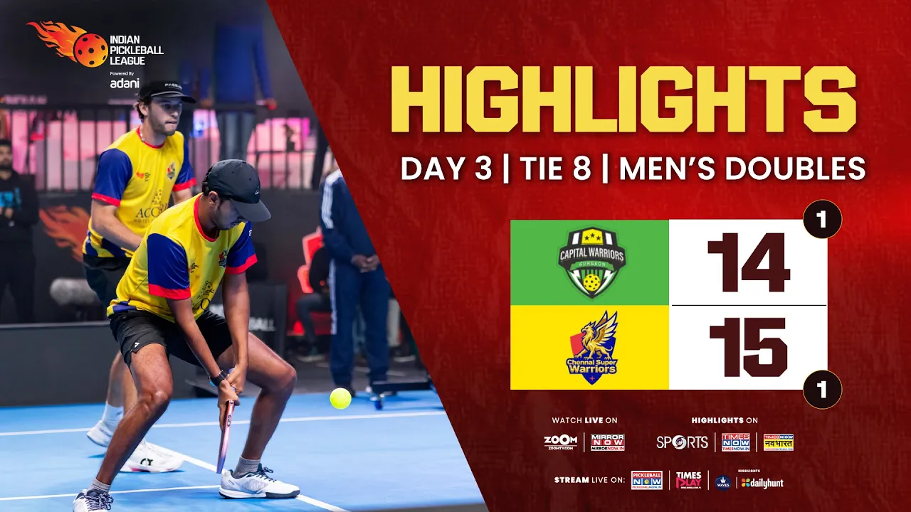 IPBL Tie 8 - Men’s Doubles - Gurgaon vs Chennai | Munro & Bhasin vs Harsh M & Hargreaves