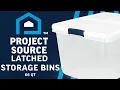 Project Source 16 5 Gal 66 Qt Latched Storage Bin - Product