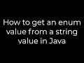 Java How to get an enum value from a string value in Java 5solution