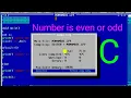 Number is even or odd in c language Turbo C
