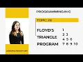 Floyd s Triangle Program in C C program for Floyd s Triangle Floyd s Triangle in hindi Aanchal Rawat