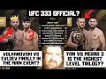 UFC 333 Volkanovski vs Evloev Yan vs Dvalishvili 3 My Early Predictions Reaction
