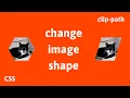 Change image shape with clip-path HTML CSS JavaScript no SVGs