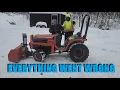 Lost Keys Under the Snow Tractor Snowblower Setup Tree Pull Snowdog Chaos