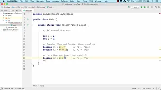 Relational Operator in Java Lecture 18