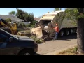 Fresno Operation Clean Up 2015 Part 2 with Mc Neilus Rear Loader Street Sweeper Action
